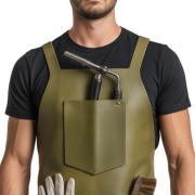Buy Olive Blade Crackle Welding Leather Apron online