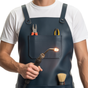Buy Navy Edge Flame Welding Leather Apron online.