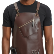 Chocolate Edge Taper Barber Leather Apron