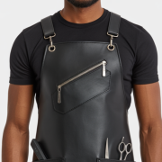 Black Blood Comb Craft Barber Leather Apron