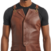 Tannish Shear Zip Barber Leather Apron