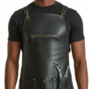 Blackish Razor Trace Barber Leather Apron