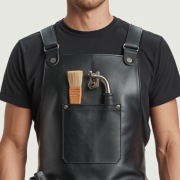 Black Iron Shield Welding Leather Apron Premium