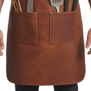 Brown Edge Zest Cooking Leather Apron for chefs