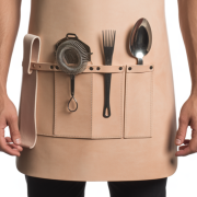 Natural Edge Fuse Bartender Leather Apron