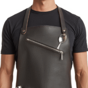 Bronze Blade Clean Bartender Leather Apron