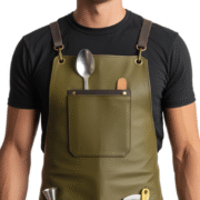 Olive Shear Dash Bartender Leather Apron
