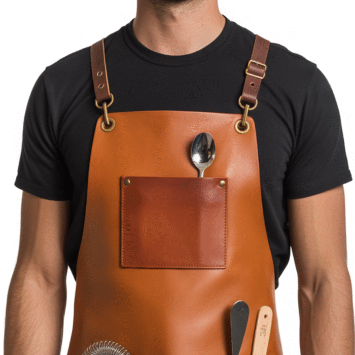 Driftwood Razor Fade Bartender Leather Apron
