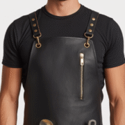 Amber Edge Stroke Bartender Leather Apron