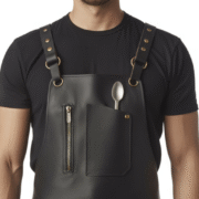 Rustic Iron Blend Bartender Leather Apron
