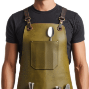 Tobacco Blade Comb Bartender Leather Apron