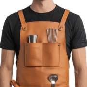 Mocha Steel Shear Bartender Leather Apron