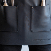 Walnut Blade Trim Bartender Leather Apron