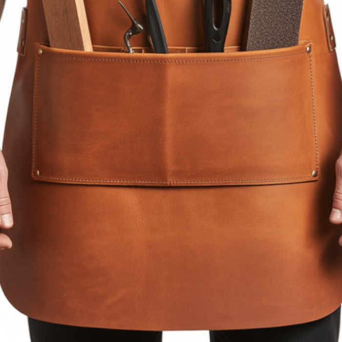 Driftwood Blade Carve Leather Apron for Sale