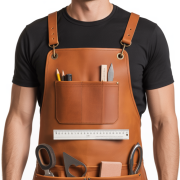 Burnt Sienna Iron Join Woodworker Leather Apron