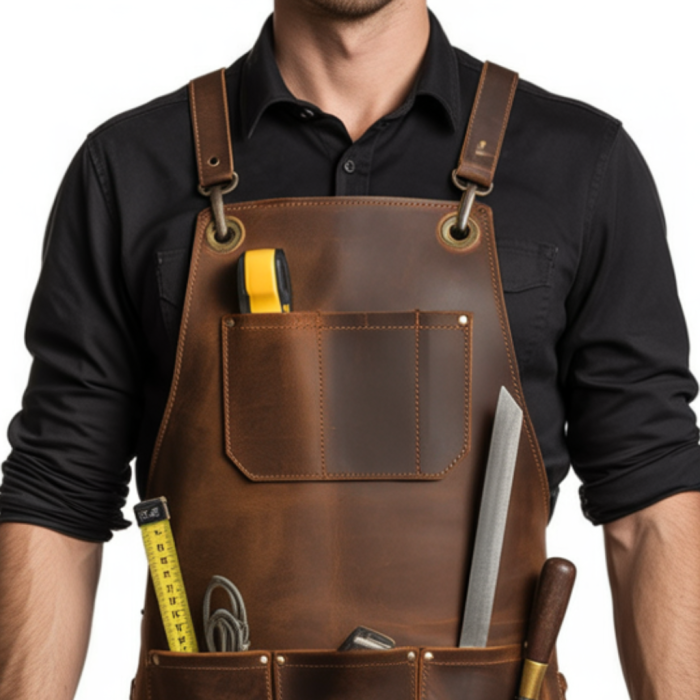 Buy Tan Flame Chisel Woodworker Leather Apron online
