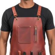 Burgundy Forge Wrath Blacksmith Leather Apron