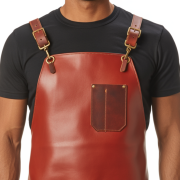 Maroon Iron Will Blacksmith Leather Apron