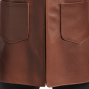 Tannish Shear Zip Barber Leather Apron