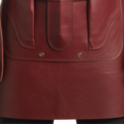 Butcher Leather Apron for sale – clay-toned professional apron with cross-back straps