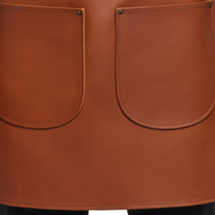 Tan Razor Lock Barber Leather Apron