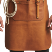 Ox Blood Flame Grip BBQ Leather Apron