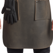 Gray Blade Ember BBQ Leather Apron