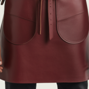 Maroon Comb Press Barber Leather Apron
