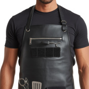 Black Edge Roast BBQ Leather Apron