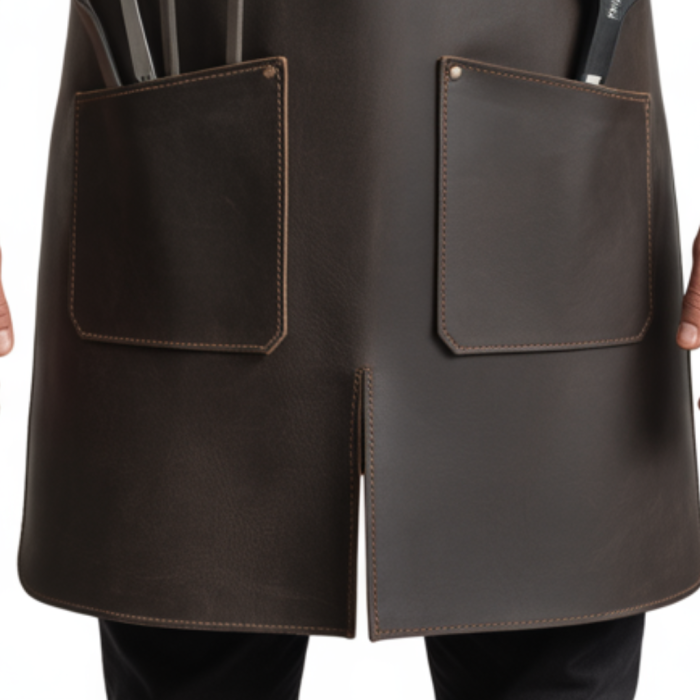 Bronze Axe Crisp BBQ Leather Apron