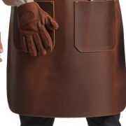 Umber Steel Sizzle BBQ Leather Apron