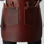 Maroonish Edge Char BBQ Leather Apron