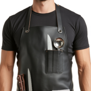 Buy Blackish Blade Drizzle Cooking Leather Apron