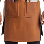 Premium Dust Brown Butcher Leather Apron with Tool Pockets
