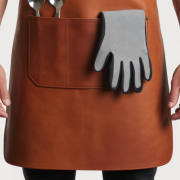 Professional Onyx Leather Cooking Apron with Pockets