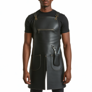 Blackish Razor Trace Barber Leather Apron