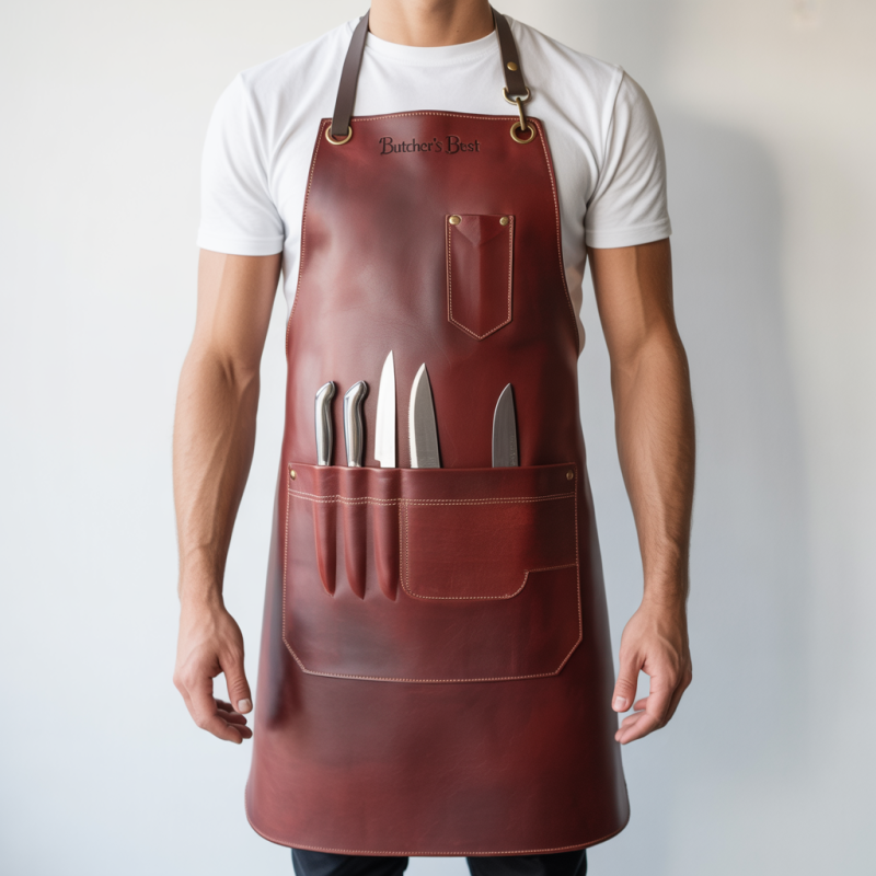 Amber Iron Cleave Butcher Leather Apron