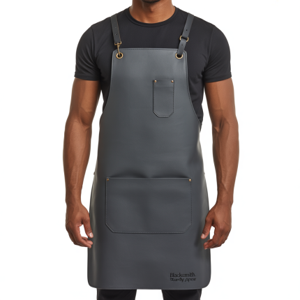 Rustic Charcoal Grip Blacksmith Leather Apron