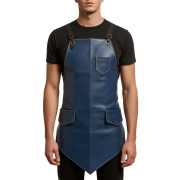 Blue Blade Edge Barber Leather Apron