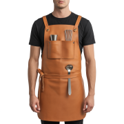 Mocha Steel Shear Bartender Leather Apron