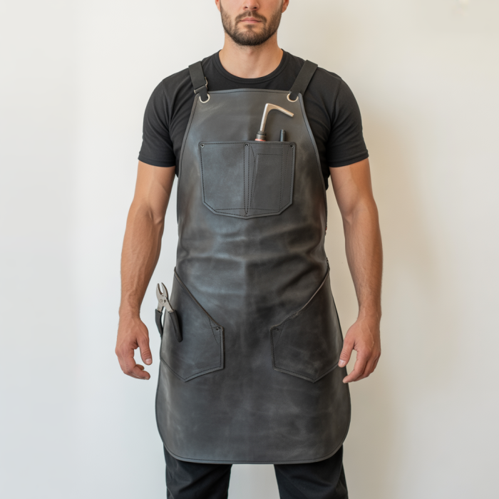 Charcoal Edge Arc Welding Leather Apron