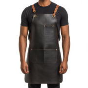Blackish Steel Vow Blacksmith Leather Apron