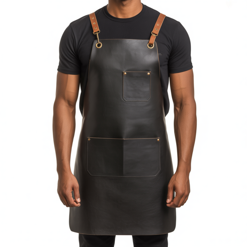Blackish Steel Vow Blacksmith Leather Apron