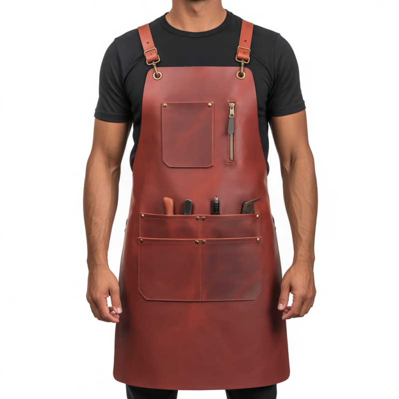 Burgundy Forge Wrath Blacksmith Leather Apron