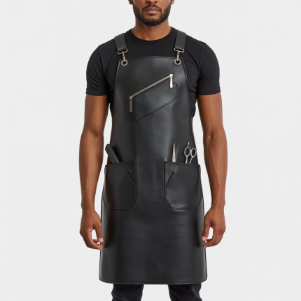 Black Blood Comb Craft Barber Leather Apron