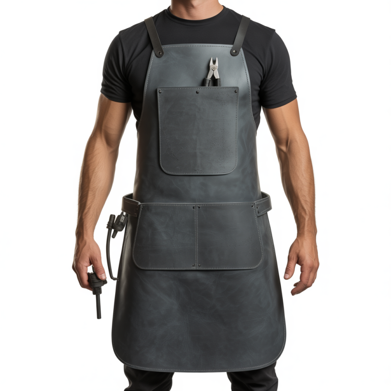 Black Charcoal Iron Burn Welding Leather Apron