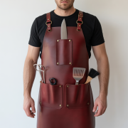 Reddish Blade Bark BBQ Leather Apron