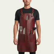 Redwood Flame Crust BBQ Leather Apron