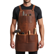 Espresso Axe Whisper Woodworker Leather Apron