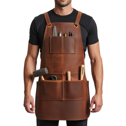 Espresso Axe Whisper Woodworker Leather Apron